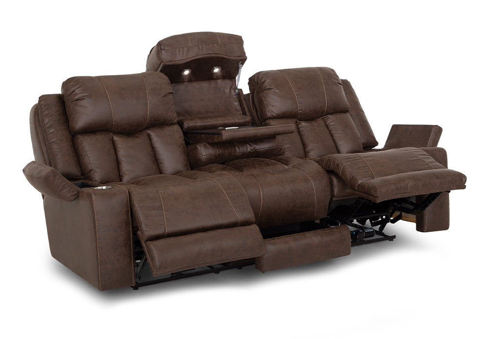 Franklin Furniture - Denali Power Reclining Sofa w-Power Headrest in  Espresso - 65247-ESPRESSO