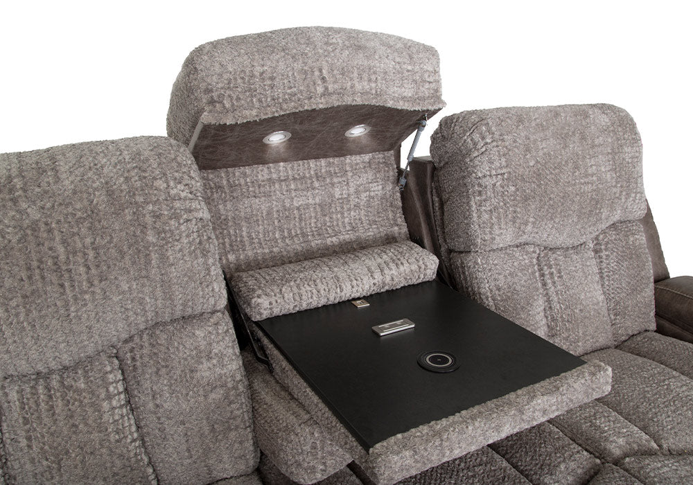 Franklin Furniture - Denali Power Reclining Sofa w-Power Headrest in  Dove - 65247-DOVE