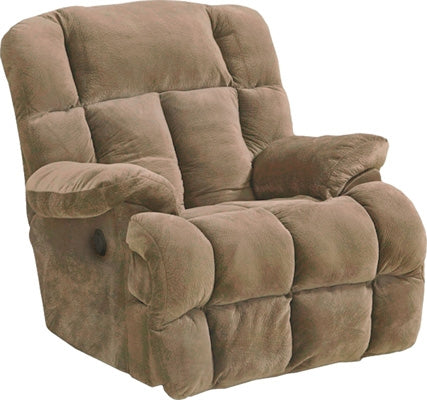 Catnapper - Cloud 12 Power Lay Flat Chaise Recliner in Camel - 6541-7-CAMEL - GreatFurnitureDeal