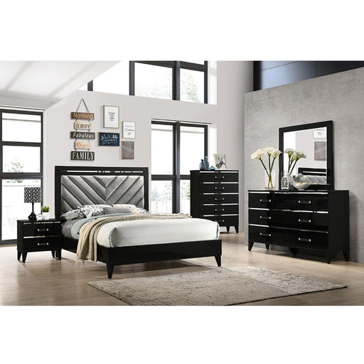 Acme Furniture - Chelsie 5 Piece Eastern King Bedroom Set in Black - 27407EK-5SET - GreatFurnitureDeal
