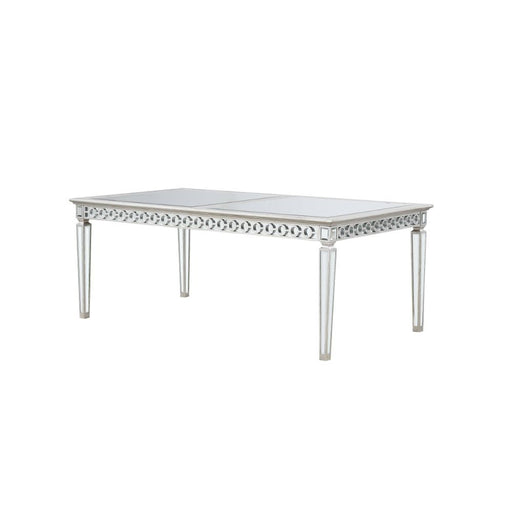 Acme Furniture - Varian Dining Table (72"L) in Mirrored & Antique Platinum - 66155 - GreatFurnitureDeal