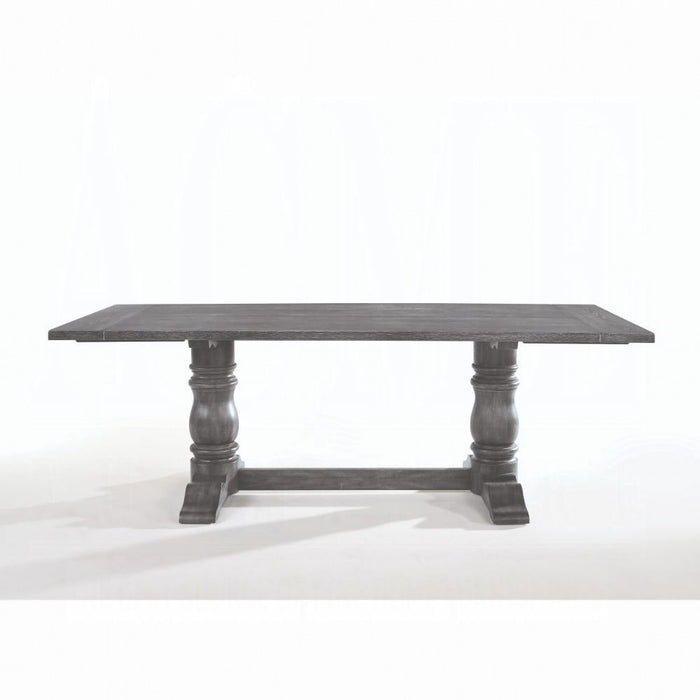 Acme Furniture - Leventis Dining Table in Weathered Gray - 66180 - GreatFurnitureDeal