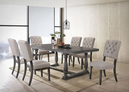 Acme Furniture - Bernard 5 Piece Dining Table Set in Weathered Gray Oak - 66190-5SET - GreatFurnitureDeal