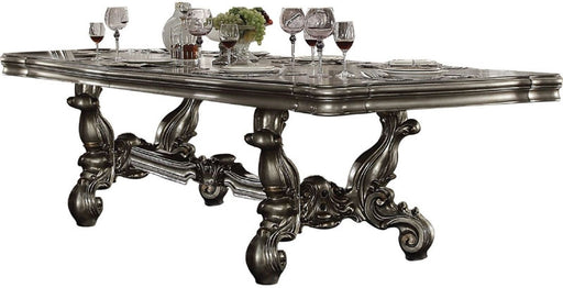 Acme Furniture - Versailles Antique Platinum 136" Extendable Dining Table - 66830 - GreatFurnitureDeal