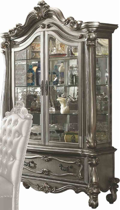 Acme Furniture - Versailles Antique Platinum Curio Cabinet - 66838 - GreatFurnitureDeal