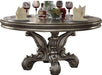 Acme Furniture - Versailles Antique Platinum Round Pedestal Dining Table - 66840 - GreatFurnitureDeal