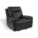 GFD Home - Trevor Triple Power Recliner | Genuine Leather | Standard Recliner Chair | Lumbar Support | Adjustable Headrest | USB & Type C Charge Port - GreatFurnitureDeal