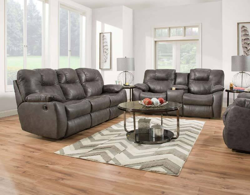 Southern Motion - Avalon Double Reclining 2 Piece Sofa Set in Empire Charcoal - 838-33-28-EMPIRE CHARCOAL