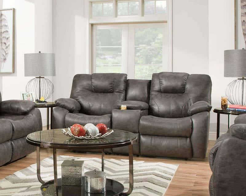 Southern Motion - Avalon Double Reclining 3 Piece Power Headrest Living Room Set in Empire Charcoal - 838-61P-78-5838P-EMPIRE CHARCOAL - GreatFurnitureDeal