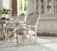 Acme Furniture - Gorsedd Cream Fabric & Antique White Arm Chair (Set-2) - 67443