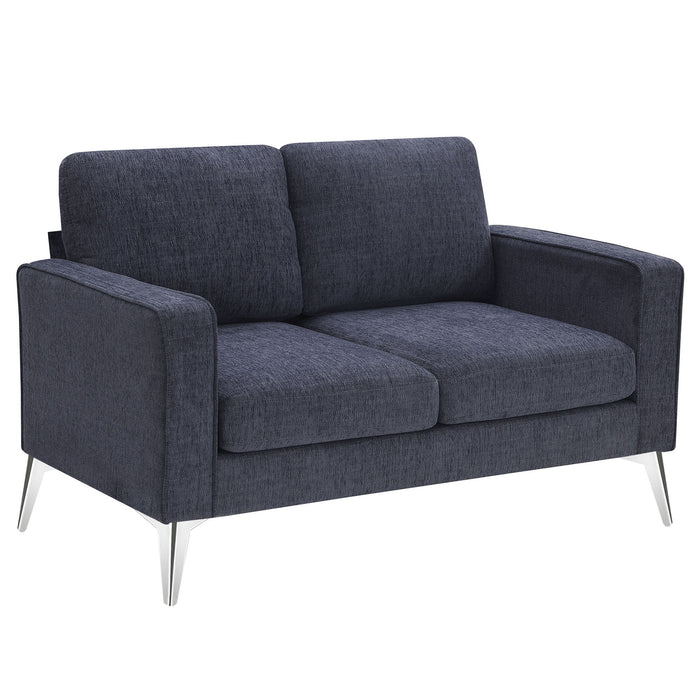 GFD Home -[VIDEO provided] [New]Modern 3-Piece Sofa Sets with Sturdy Metal Legs,Chenille Upholstered Couches Sets Including 3-Seat Sofa, Loveseat and Single Chair for Living Room Furniture Set (1+2+3 Seat) - GreatFurnitureDeal