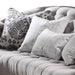 GFD Home - Vintage Fabric and Wood Button Tufting Sofa with 5 Pillows, Gray - GreatFurnitureDeal