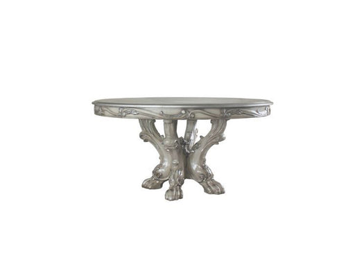 Acme Furniture - Dresden Dining Table (Round), Vintage Bone White - 68180 - GreatFurnitureDeal