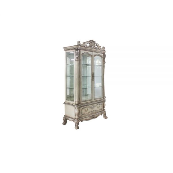Acme Furniture - Dresden Curio Cabinet in Vintage Bone White - 68182 - GreatFurnitureDeal