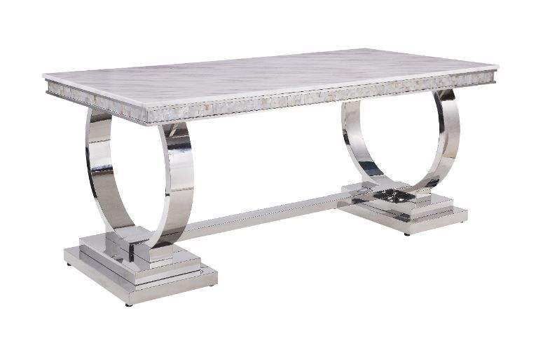 Acme Furniture - Zander Dining Table in Silver - 68250 - GreatFurnitureDeal