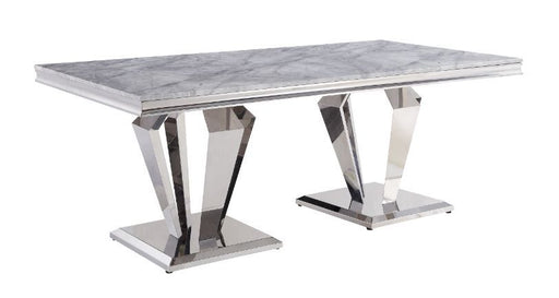 Acme Furniture - Satinka Dining Table in Silver - 68265 - GreatFurnitureDeal