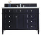 James Martin Furniture - Brittany 48" Victory Blue Single Vanity w- 3 CM Arctic Fall Solid Surface Top - 650-V48-VBL-3AF - GreatFurnitureDeal
