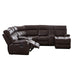 GFD Home - SECTIONAL MOTION SOFA BRWON - GreatFurnitureDeal