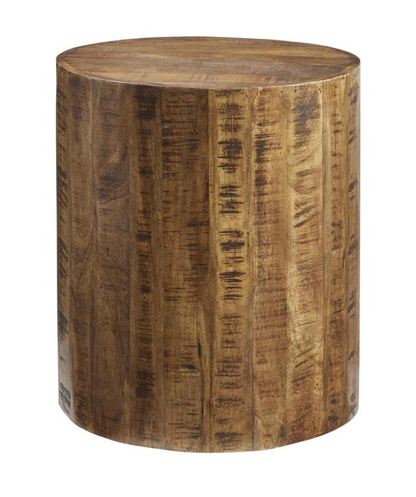 Coast To Coast - Callaway Natural Brown Round Accent Stool - 69245