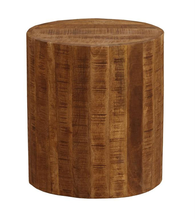Coast To Coast - Callaway Natural Brown Round Accent Stool - 69245