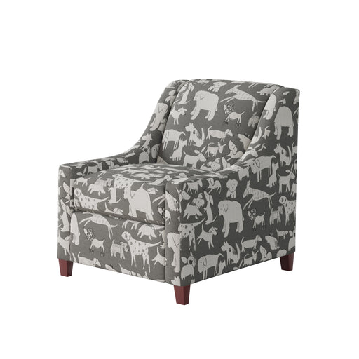Southern Home Furnishings - Doggier Graphite Accent Chair in Grey - 552-C Doggier Graphite - GreatFurnitureDeal