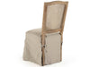 Zentique - Benoit Natural Linen / Cane / Limed Grey Side Dining Chair - FC014 Cane Back E272 A003 - GreatFurnitureDeal