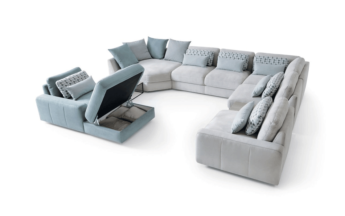 ESF Furniture - Serena Sectional Sofa w/Bed and Storage - SERENASECTIONAL