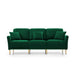 GFD Home - Sofa Sets for Living Room 3 Piece Mid Century Modern Sectional Couch Set, 2 Upholstered Loveseat Sofas and one 3-Seat Sofa (3, Green Velvet) - GreatFurnitureDeal