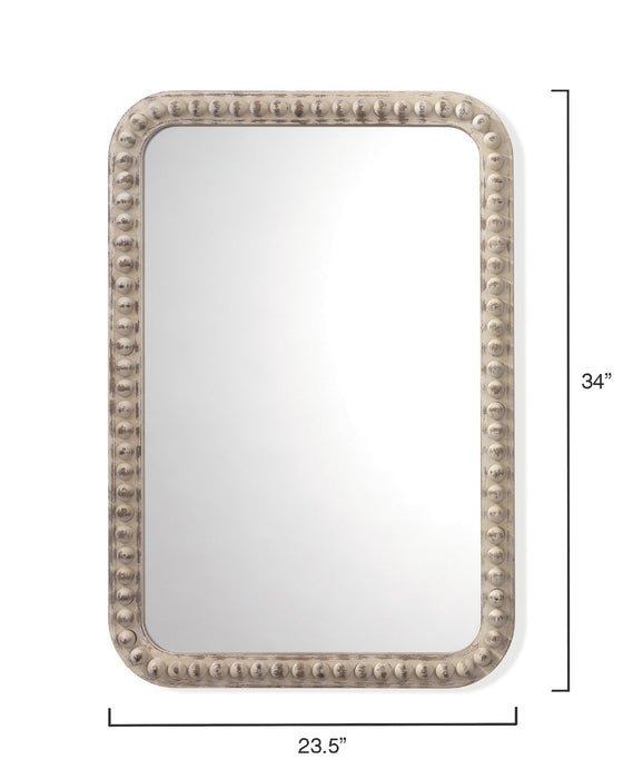 Jamie Young Company - Rectangle Audrey Mirror in White Washed Wood - 6AUDR-RECTWH - GreatFurnitureDeal