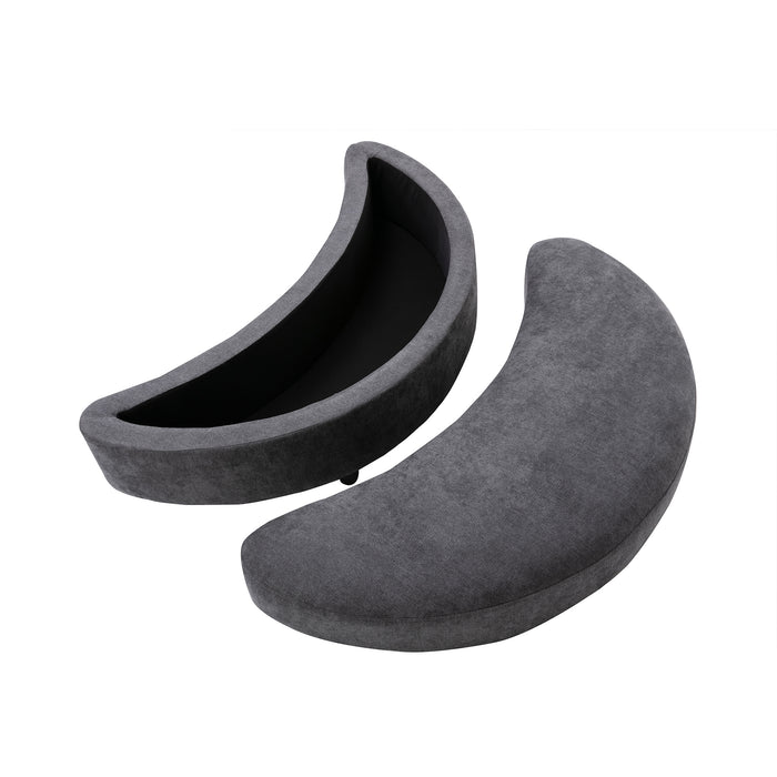 GFD Home - Orisfur. 360° Swivel Accent Barrel Chair with Storage Ottoman & 4 Pillows, Modern Linen Leisure Chair Round Accent for Living Room - GreatFurnitureDeal