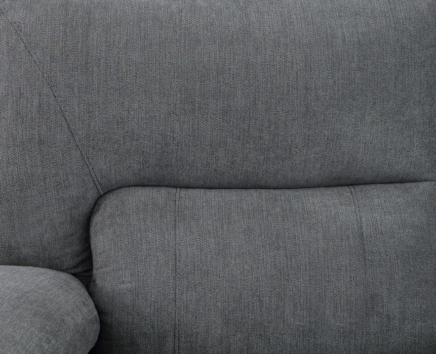 GFD Home - Ohio Manual Recliner 2 Pc Living Room Set Made With Chenille Upholstery in Gray - GreatFurnitureDeal