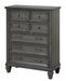 GFD Home - Hamilton King 6 Piece Storage Bedroom Set in Gray made with Engineered Wood - GreatFurnitureDeal