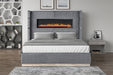 GFD Home - Lizelle Upholstery Wooden Queen Bed with Ambient lighting in Gray Velvet Finish - GreatFurnitureDeal