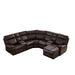 GFD Home - SECTIONAL MOTION SOFA BRWON - GreatFurnitureDeal