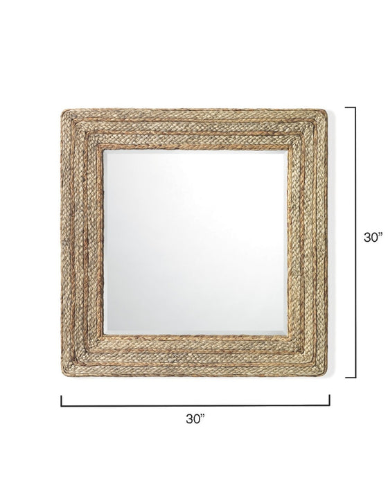Jamie Young Company - Evergreen Square Mirror in Natural Braided Seagrass - 6EVER-SQSG