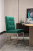 GFD Home - Modrest Legend Modern Green Velvet & Rose Gold Dining Chair (Set of 2) - GreatFurnitureDeal
