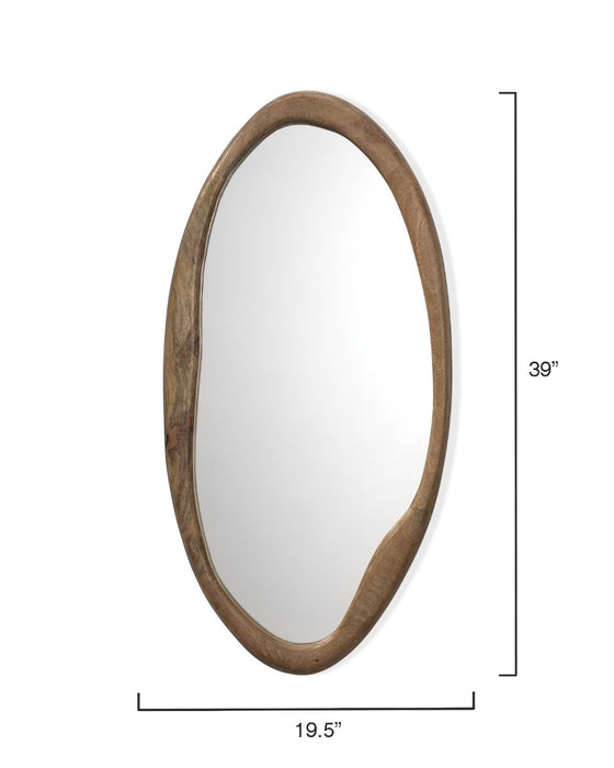 Jamie Young Company - Organic Oval Mirror in Natural Wood - 6ORGA-OVNA