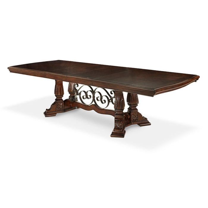 AICO Furniture - Windsor Court Rectangular Dining Table in Vintage Fruitwood - 70002-54 - GreatFurnitureDeal