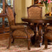 AICO Furniture - Windsor Court 5 Piece Round Dining Table Set in Vintage Fruitwood - 70001-03-5SET - GreatFurnitureDeal