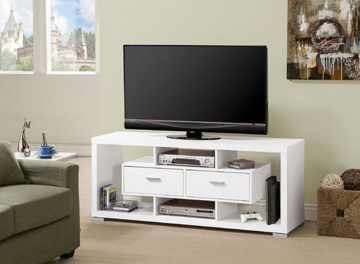Coaster Furniture - 700113 White Storage TV Console - 700113 - GreatFurnitureDeal