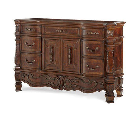 AICO Furniture - Windsor Court Dresser in Vintage Fruitwood - 70050-54 - GreatFurnitureDeal