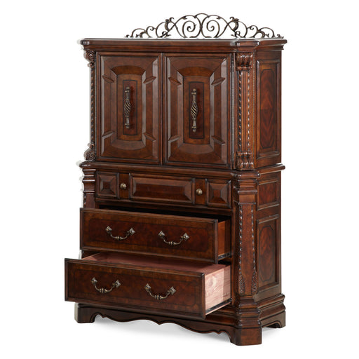 AICO Furniture - Windsor Court Gentleman's Chest in Vintage Fruitwood - 70070-54 - GreatFurnitureDeal