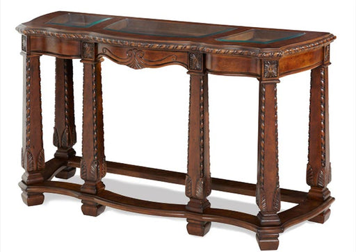 AICO Furniture - Windsor Court Sofa Table in Vintage Fruitwood - 70203-54 - GreatFurnitureDeal