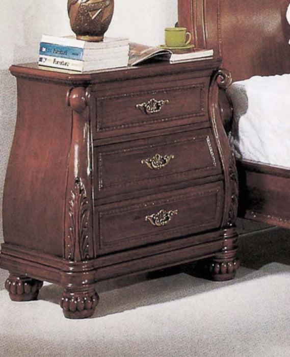 Myco Furniture - Sierra 3 Drawer Nightstand In Cherry - 7023N