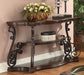 Coaster Furniture - Mahogany Ornate Metal Sofa Table - 702449 - GreatFurnitureDeal