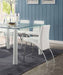 Acme Furniture - Gordie White PU & Chrome Counter Height Chair (Set-2) - 70253 - GreatFurnitureDeal