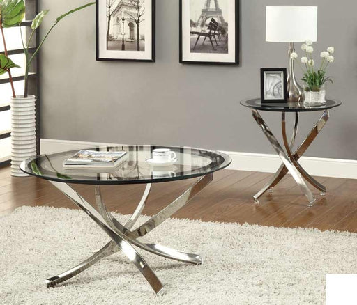Coaster Furniture - Black/Chrome End Table - 702587