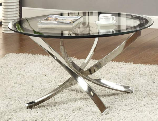 Coaster Furniture - 702588 Black/Chrome Coffee Table - 702588