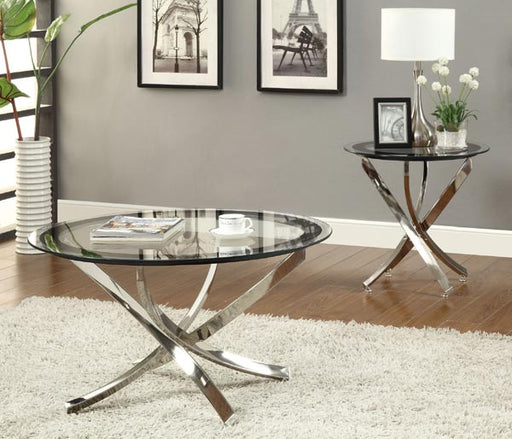 Coaster Furniture - 702588 Black/Chrome Coffee Table - 702588