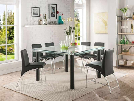 Acme Furniture - Gordie Black PU & Chrome Counter Height Chair (Set-2) - 70258 - GreatFurnitureDeal